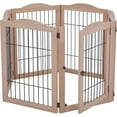 thumbnail image 6 of Arf Pets Wooden Dog Gate Extension, 2-panel 360° configurable pet fence with two support feet, 89" x 30.5", 6 of 7