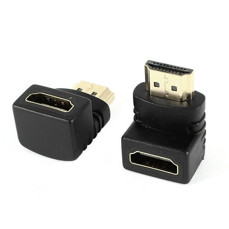 - 2 Pcs Replacement HDMI Male to Female 90 Degree Adapter Cable Connector