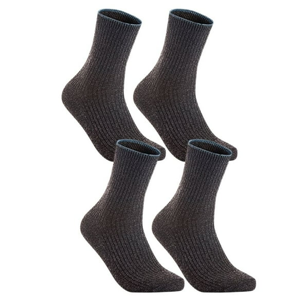 Women's 4 Pairs Extra Comfortable Cozy Wool Crew Socks. Sweat Absorbent Great Activewear for Fun Sports Size 6-9Dark Gray