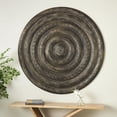 thumbnail image 2 of DecMode Bronze Wooden Carved Floral Wall Decor with Scroll and Leaf Details, 2 of 9