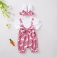 thumbnail image 4 of Easter Baby Outfit Short Sleeve Cute Print Bodysuit and Headband Set Girls Summer Clothes Baby Girl Outfit 3-6 Months, 4 of 8