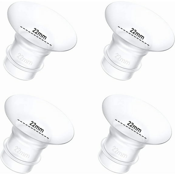 4Pcs Breast Pump Flange Insert 22mm Compatible with Momcozy/Spectra/Medela/eufy/Elvie/Lansinoh/Paruu P10 Breast Pump, Fit for Momcozy M5/M9/M6/V2 Pro/V2 pro/S12 Pro/eufy E10 S1 S1 Pro, 24mm Flange