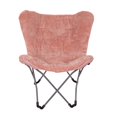 thumbnail image 2 of Mainstays Faux Fur Butterfly Folding Chair, Pink, 2 of 5