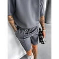 thumbnail image 5 of Men'S Two Piece Outfits Sets: Crew Neck Summer T-Shirt and Shorts Set with Pockets Dark Gray XXL, 5 of 7