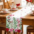 thumbnail image 5 of Valentine's Day Table Runner 70 Inches Long Farmhouse Dress Scarves, Pink Red Roses Love Heart Eucalyptus Leaves Dining Tablerunner for Coffee Table/Kitchen Island/Party Décor, 13" x 70", 5 of 8