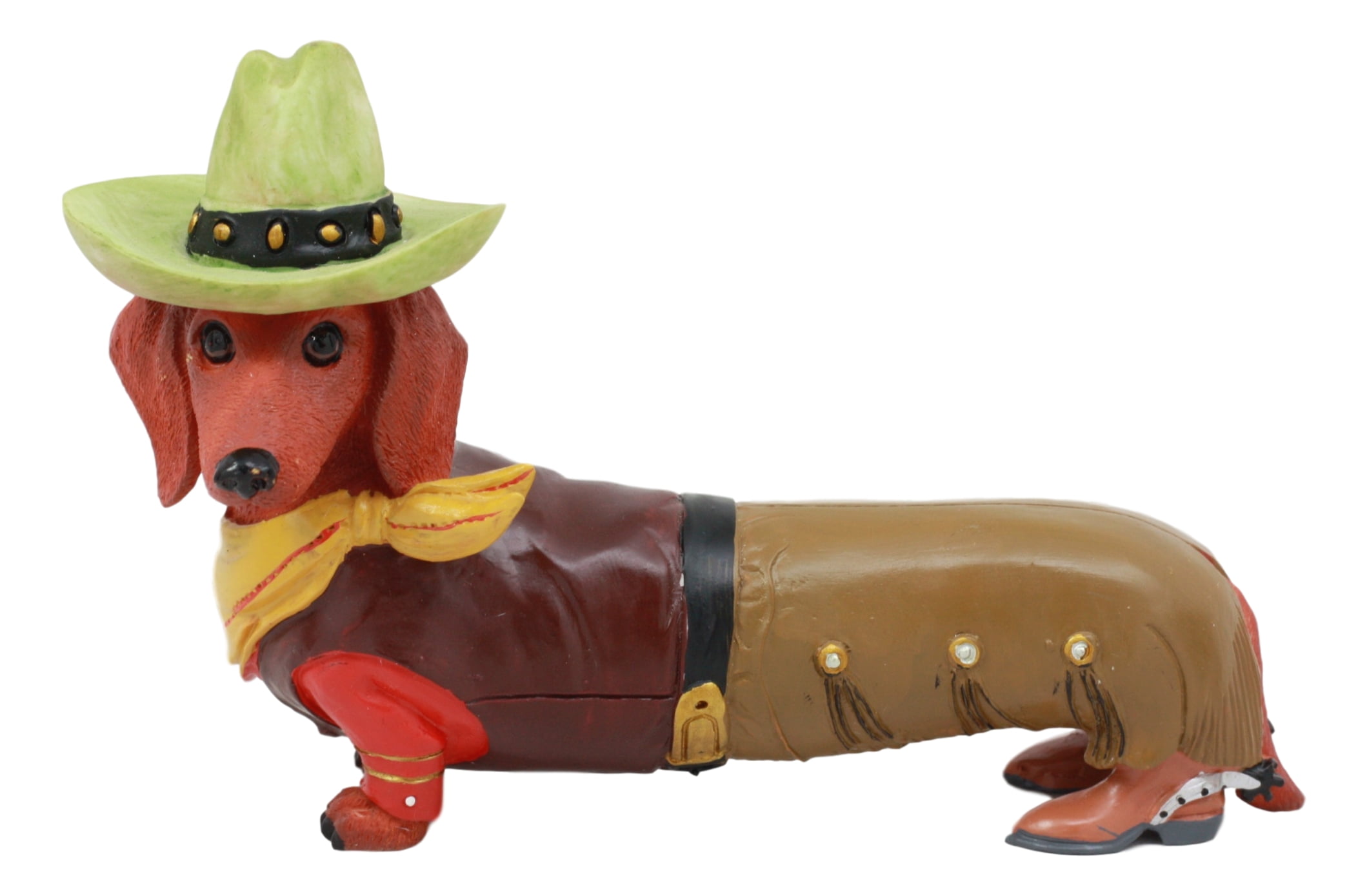 Ebros Doxie Collection Wild West Western Cowboy Dachshund Figurine 6" L