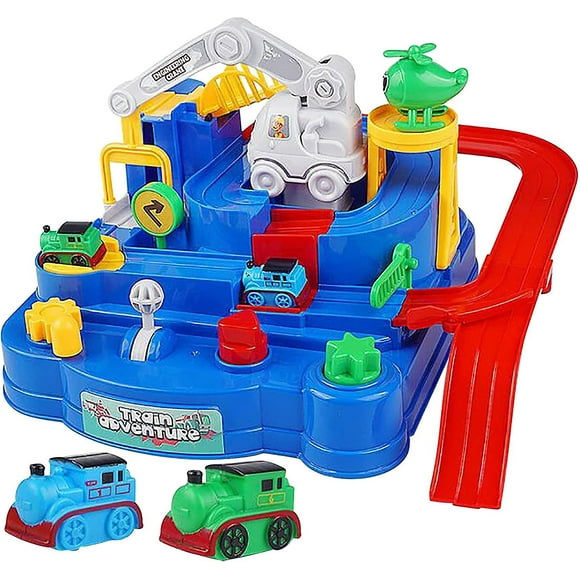 Car Race Track Toys For Children Age 3+ Boys Girls, Colorful 2 Car Montessori Race Car Adventure Toys For Kids Intelligence Educational Puzzle Car Pla