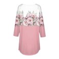 thumbnail image 4 of Birdeem Blouse pour Femmes Décontractée Mode pour Femmes Manches 3/4 Col Rond Hauts Imprimés Blouse, 4 of 10