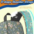 thumbnail image 5 of Pioneer Flower Floral Print Pattern 17" School Backpacks for Teens,Waterproof Oxford Fabric,S-Shape Padded Straps for School,Travel,Hiking,Camping, 5 of 5