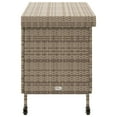 thumbnail image 4 of vidaXL Patio Storage Box with Wheels Gray 43.3"x21.7"x28.7" Poly Rattan, 4 of 6