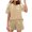 Khaki womens sets, variant on ABPWLY 2 Piece Sets for Women Lounge Sets for Women Short Sleeve Floral Print Fashion Tops and Shorts Summer Loungewear Sets Homewear Outfits Winter Lounge Sets for Women