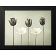 thumbnail image 2 of Frank, Assaf 14x12 Black Modern Framed Museum Art Print Titled - Tulip flowers in a row, 2 of 5
