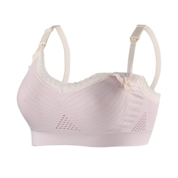 Xdegoge Nursing Bras for Breastfeeding and Pumping Wireless Seamless Breathable Adjustable Strap Bralettes with Removable Pads Full Coverage Bra