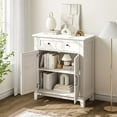 thumbnail image 3 of Bingirl Farmhouse Storage Cabinet Adjustable with 3-Tier Shelves Style 31.5 in, Rustic Kitchen & Dining Room Organizer, Multi-Functional Entryway Cabinet, 3 of 6