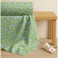 thumbnail image 4 of Soimoi Green Cotton Cambric Fabric Yellow Mustard Leaves Printed Craft Fabric by the Yard 42 Inch Wide, 4 of 7
