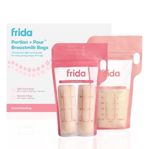 Bolsas para Almacenamiento de Leche Materna Frida Mom 100 unidades, a Prueba de Fugas y Sin BPA