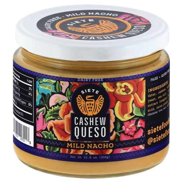 Siete Dairy Free Cashew Queso, Mild Nacho, 10.8oz Jar