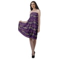 thumbnail image 3 of Moomaya Strapless Summer Beach Dress Printed Women Casual Smocked Tops Women, 3 of 6