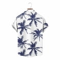 thumbnail image 6 of Viikei Long Sleeve Going Out Tops,Men's Hawaiian Shirt Short Sleeves Printed Summer Beach Shirts Blouse Shirt White S, 6 of 8