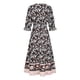 thumbnail image 5 of Vestidos Para Mujer Vestidos Casuales Moda Media Manga Estampado Erógeno Floral Vestido Largo Odeerbi  ODB158529, 5 of 8