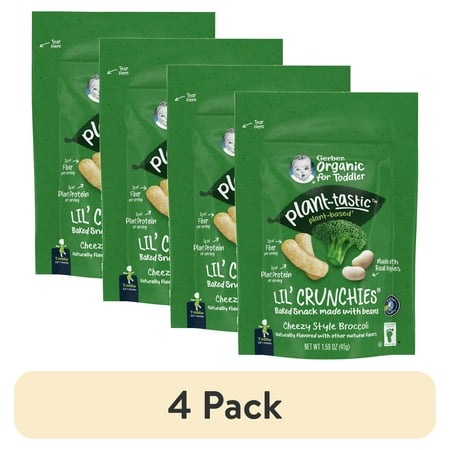 (4 pack) Gerber Toddler Baby Food Snacks, Cheezy Style Broccoli Baby Snacks, 1.59 Ounce 1.59 oz