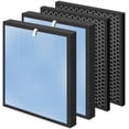 thumbnail image 1 of HSP001 True HEPA Filter Replacements Compatible with HATHASPACE Air Purifier Filters HSP001,4 in 2 H13 True HEPA Filter with Activated Carbon Pre-Filter,2 Combon Pack HSP001 2 Combo Sets HSP001 2, 1 of 5