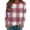 Pink, variant on VEKDONE Women’s Plaid Sweatshirt Long Sleeve Crewneck Color Block Pullover Tops Loose Fit Lightweight Basic Sweatshirts Fashion Clothes