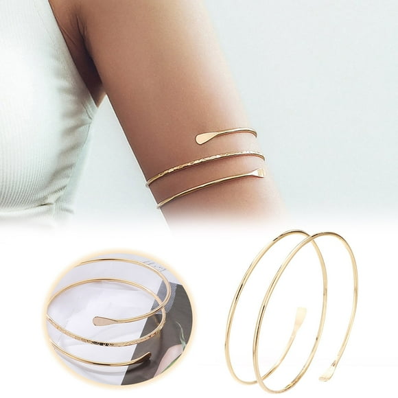 SIfdSeng Sandoo Minimalist Arm Gold Arm Upper Arm Arm Bracelet Upper Arm Upper Arm Layered Arm Bangle Armband Armlet Jewelry Black Bracelets for Woman Silver Bangles Bracelets for Women