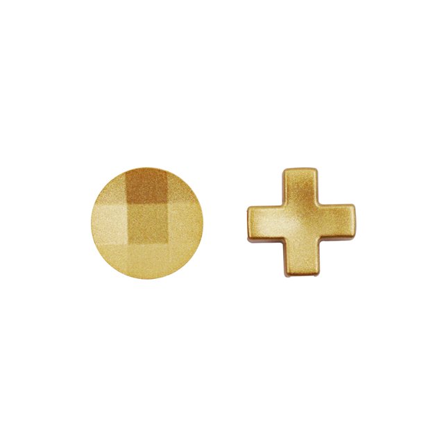 Tmvgtek Cross + Round Keycap Para Xbox One Elite Series 1/2 Botón Del Controlador (Oro)