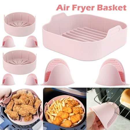 

Kyoffiie Air Fryer Silicone Pot Air Fryer Silicone Baking Pan Easy Cleaning Air fryer Oven Accessories Replacement of Parchment Paper Liners Food Safe Reusable Air Fryer Basket（7.48in Round）