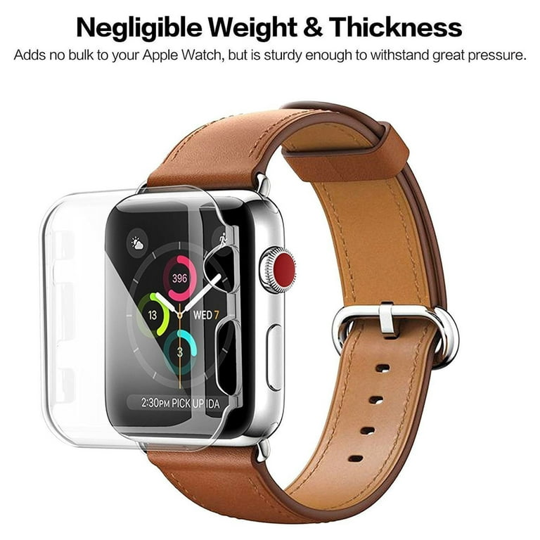 For Apple Watch Series 3 38mm Case, Full Cover Protector Crystal Clear Snap  On Cover Case Perfect Fit For Apple Watch Series 3 38mm 