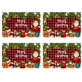thumbnail image 1 of Mantel individual con diseño de nieve de invierno y Feliz Navidad, mantel individual antideslizante, resistente al calor, lavable, decoración del hogar, cocina y comedor, 1 of 5
