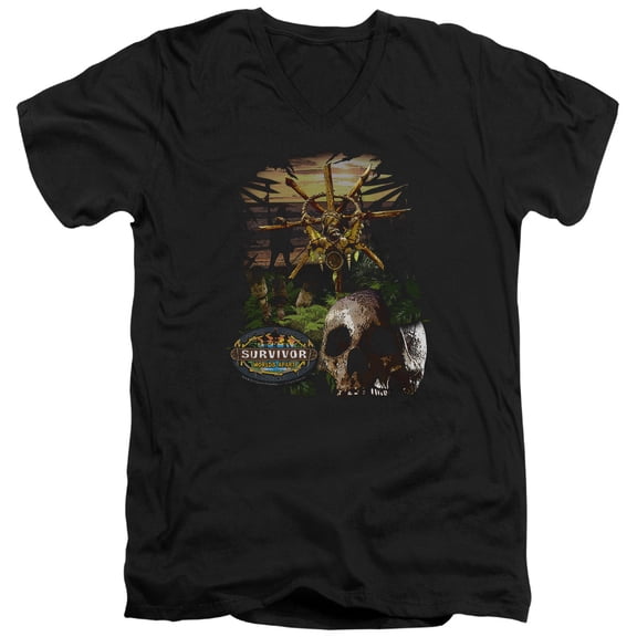 Survivor - Jungle - Slim Fit V Neck Shirt - Large