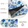 thumbnail image 6 of Round Area Rug 6 Ft, Spring Blue Floral Washable Non-Slip Circle Carpet for Living Room/Bedroom, Farmhouse Weeping Floral Leaves Low-Profile Indoor Mats Collection Rugs for Residential, 6 of 7