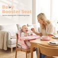 thumbnail image 2 of Ktaxon 6-in-1 Convertible Baby High Chair, Foldable Space Saver Highchair with Kitchen Standing Tower, Booster Seat for Toddlers 6M-5Y, Pink, 2 of 9