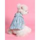 thumbnail image 3 of 1pc Pet Dog & Cat Clothes Two Legs Apparel, Classic Black And White Striped Polo Shirt, 3 of 4