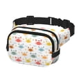 thumbnail image 2 of Balery Colorful Crabs Mochila Cinturón para Mujeres y Hombres, Bolsa de Cintura Impermeable de Doble Capa con Correa, 2 of 9