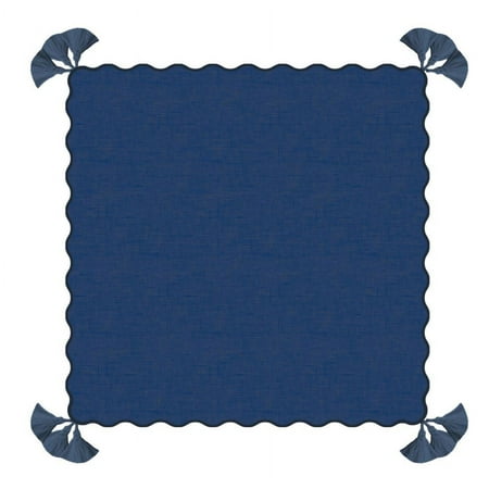 Scalloped Tassel 6 Piece Table Napkin Set, Sapphire by Drew Barrymore Flower Home