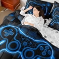 thumbnail image 4 of Castle Fairy Teens Blue Gamepads Twin Bedding Sets,Video Game Bedding Comforter Set, 4 of 8