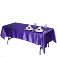 BalsaCircle 60" x 102" Satin Rectangular Tablecloth Purple Table Linen ...