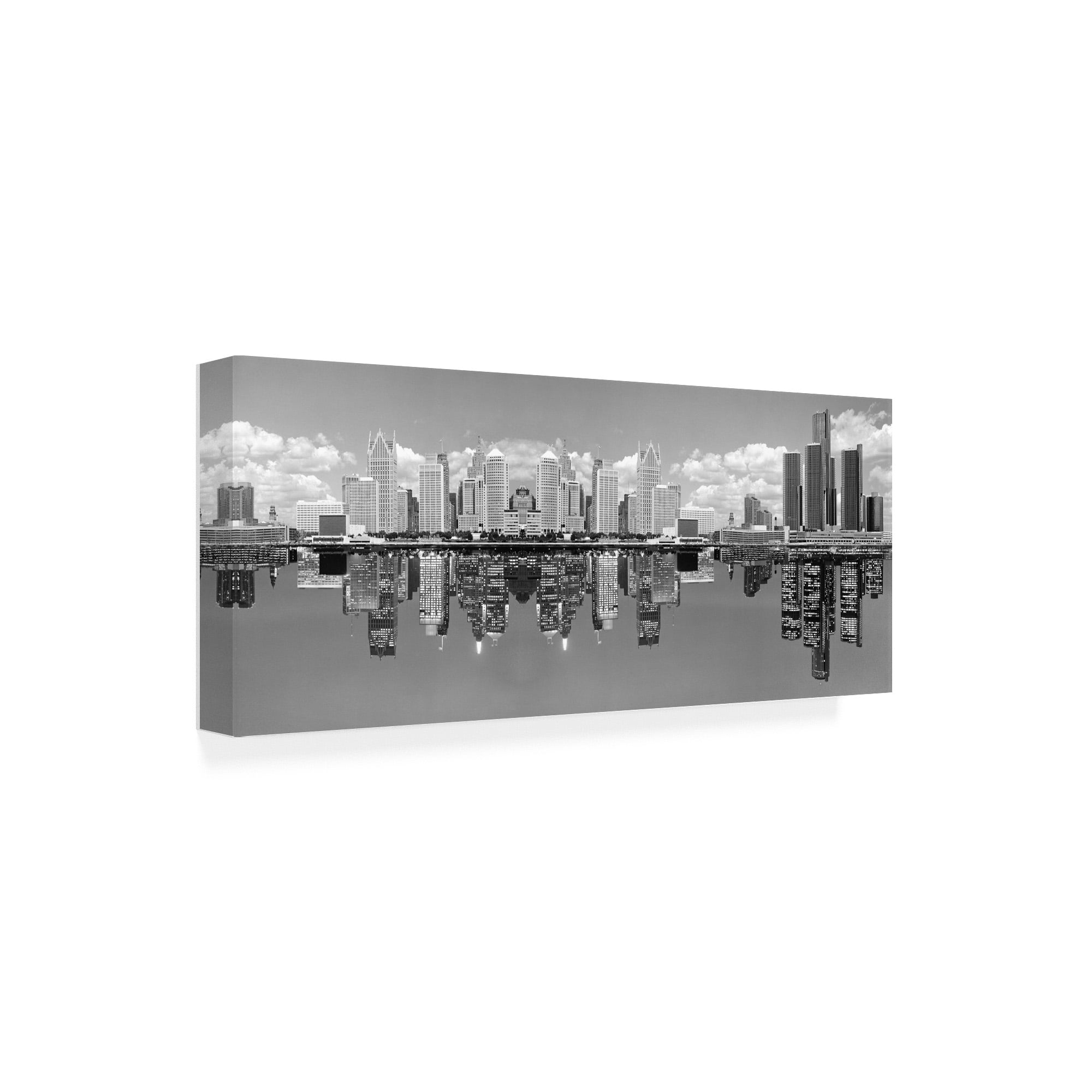 Trademark Fine Art 'Detroit Skyline Panorama Detroit Michigan Pan' Canvas Art by Monte Nagler