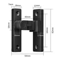 thumbnail image 3 of SPRING Door Lock Bolt Sliding 5 Color Option Accessories Door Buckle Replacement Zinc Alloy Complicated Procedures Sliding black, 3 of 9