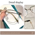 thumbnail image 4 of Classic Office Men Women Eye Protection Blue Ray Blocking Metal Frame Eyewear Square Eyeglasses Anti-Blue Light Glasses Computer Goggles BLACK GOLD, 4 of 7