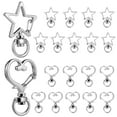 thumbnail image 2 of 20 Pcs Heart and Star Keychains with Keychain Clip and Multifunctional Lobster Buckles for Bags, 2 of 10