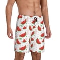 thumbnail image 2 of Wukai Hand Drawn Watermelon Men’s Short Pajama Pants With Pockets Soft Sleep Pj Shorts for Men-3X-Large, 2 of 6