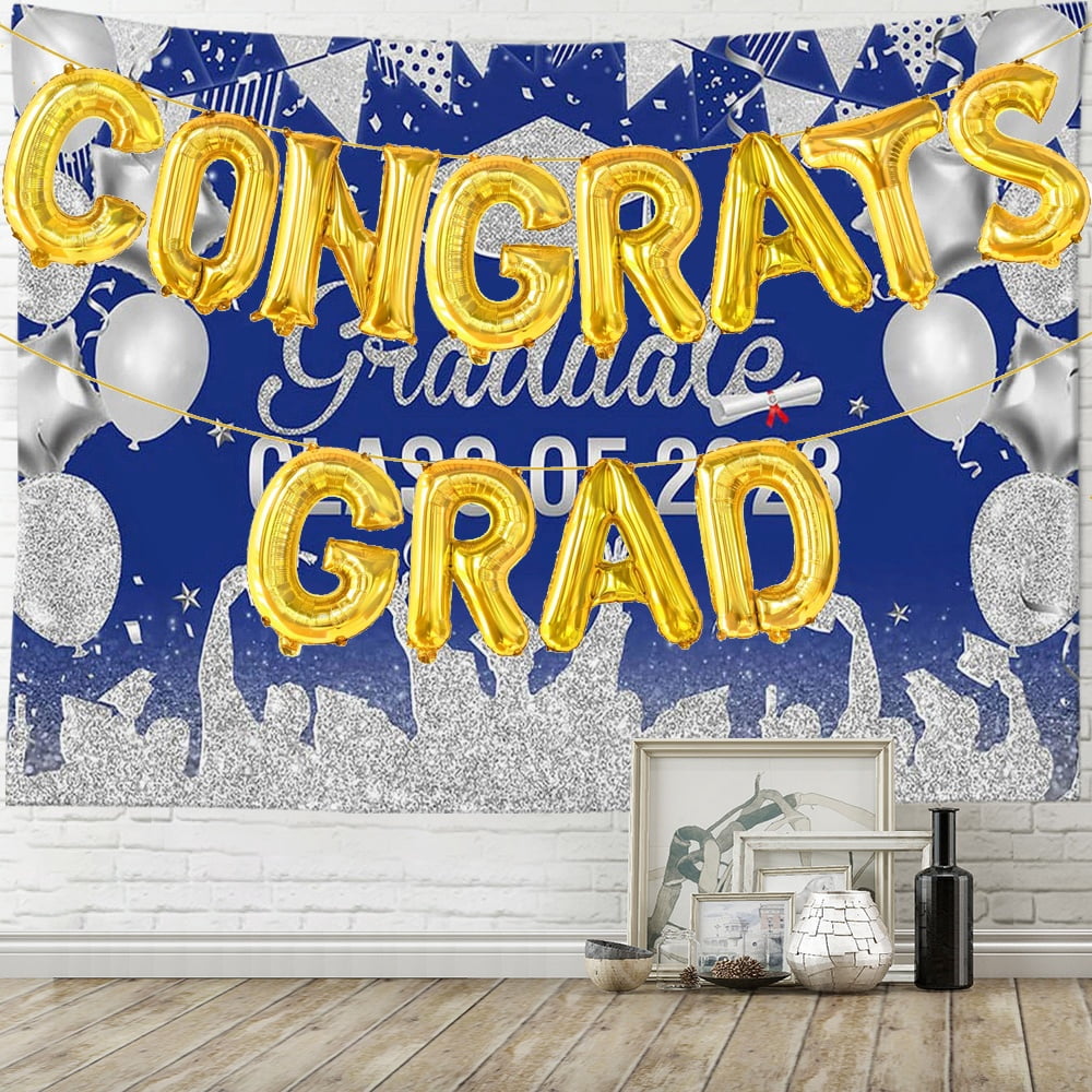 Graduation Backdrop Banner Custom – Large Congrats Grad Decor With ...