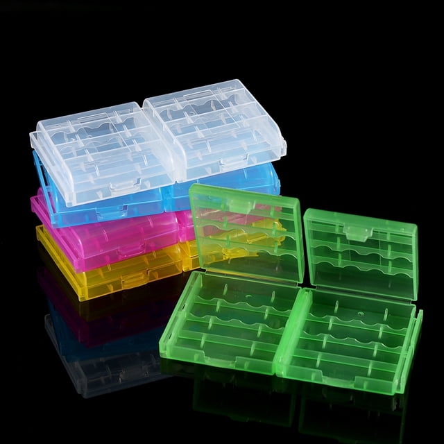 5 Colors Hard Plastic Case Battery Storage Box Plastic Battery Holder Battery Case For AA AAA Battery
