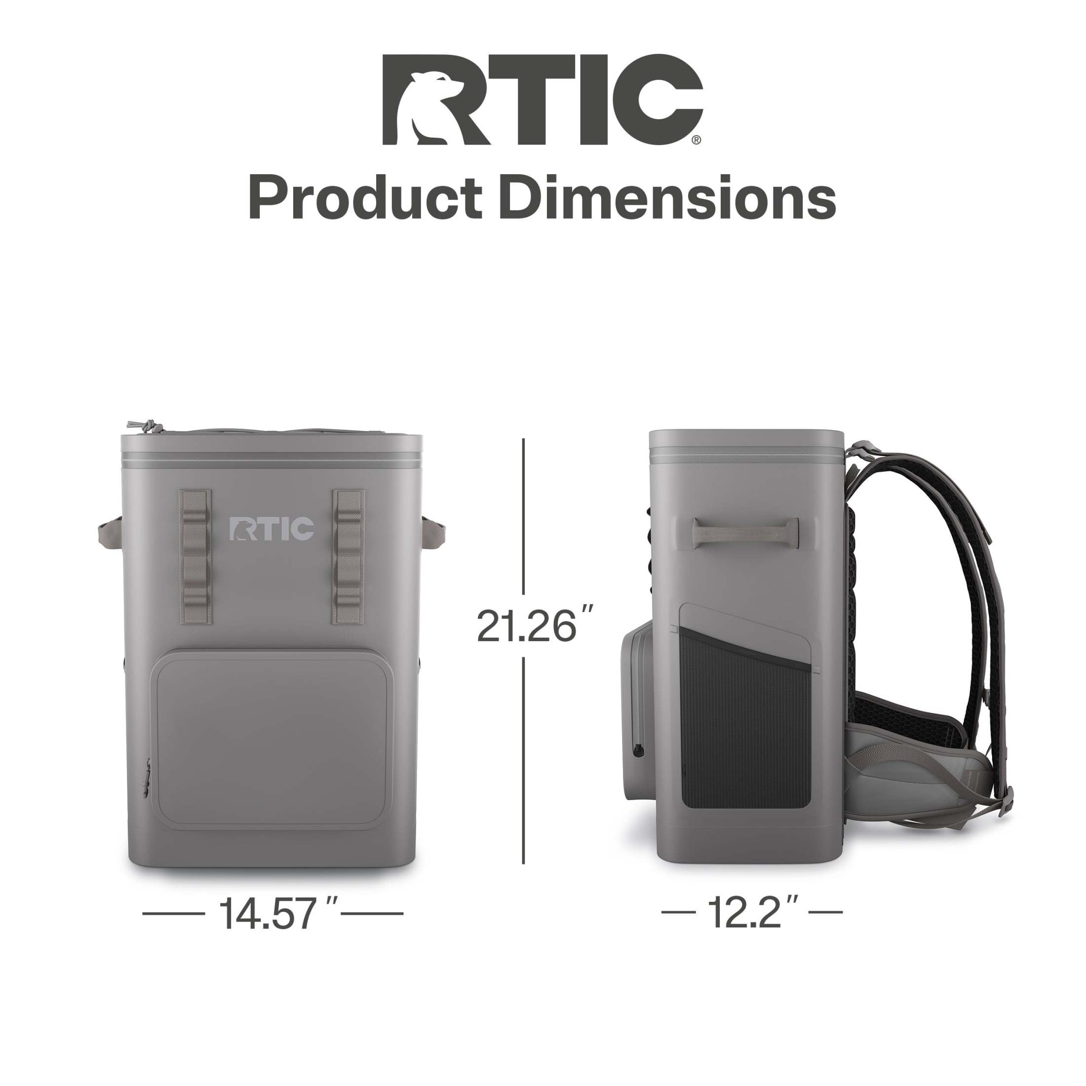 RTIC 48 Can Ultra-Tough Backpack Cooler, Leakproof, Waterproof Zipper, Graphite