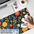 thumbnail image 4 of Long Mouse Pads for Desk,Pioneer Flower Floral Print Pattern Desk Mats on Top Of Desks, Desk Mouse Pad Extra Large with 3mm Non-Slip Base and Stitched Edge for Gaming,Office,Work,Home 31.5"x15.7", 4 of 6