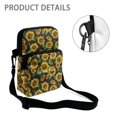 thumbnail image 5 of FUIALDOLG Crossbody Bags for Shop, Lightweight 2 Layer Crossbody Purse for Women Sunflower Woven Decoration Shoulder Bag, 5 of 7
